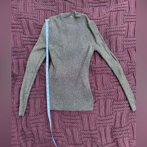 Sandro Shimmering long sleeve blouse